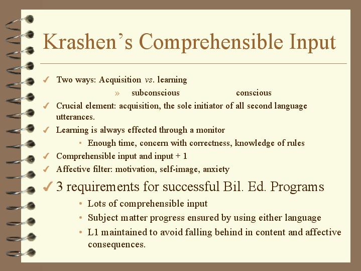 krashen's input hypothesis